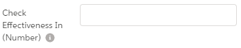 3. Check Effectiveness In (Number)